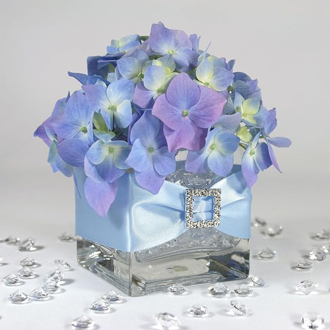 PATIKIL 4000 Pcs Wedding Table Scatter Confetti Crystals 6mm Acrylic Diamonds Vase Fillers Gems for Table Centerpiece Decorations Party Vase Beads, Light Blue
