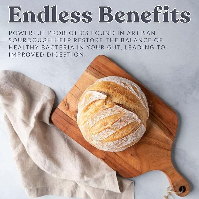 Cultures for Health Heirloom Sourdough Starter | 8 Dehydrated Packets for DIY Bread, Pizza & Pasta Dough | Non-GMO Prebiotic Baking Culture