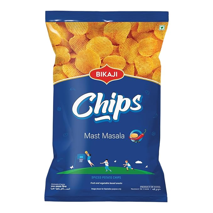 Bikaji Potato Chips Mast Masala & Tomato Salsa Combo ??160g | Ready to Eat Indian Snack Pack | Crispy Flavored Chips | Tangy & Spicy Party Snack, Bar Snack & Everyday Munchies for Sharing
