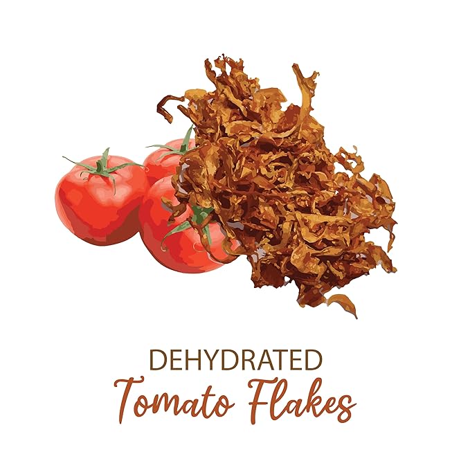 SHROOTS Dehydrated Tomato Flakes Pure Vegetarian Gluten-Free No Added Salt Easy Cooking Essential Machine Dried Vegetables with Natural Aroma Perfect for Soups, Sauces and Seasoning 1.41 oz, Pack of 1