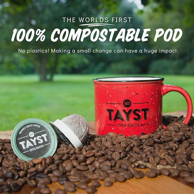 Tayst Coffee Pods, Defiantly Decaf Dark Roast, K Cups Compatible with Keurig Coffee Maker, Sustainable Single Serve, Pack of 240
