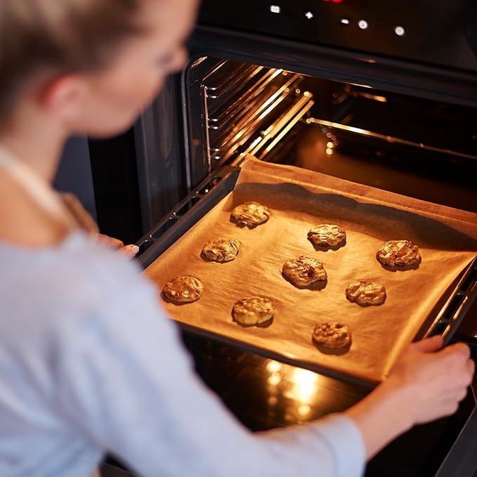 200 Pcs Large Parchment Paper Sheets for Baking, 13 x 18 Inch Brown Unbleached Precut Nonstick Parchment Baking Sheets Heavy Duty for Cookies Steaming Grilling Cooking Air Fryer Oven Pan