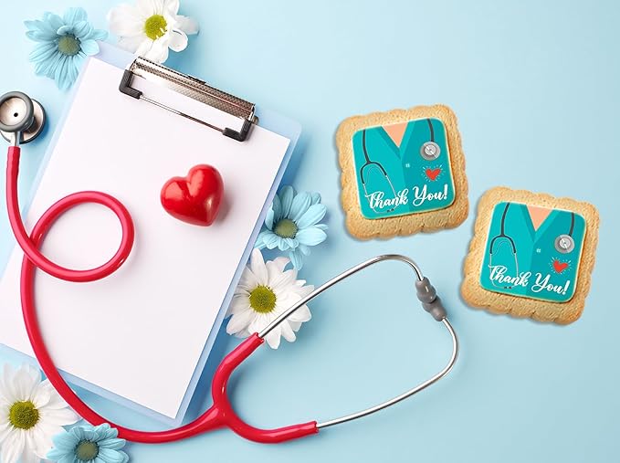Thank You Doctor Nurse Cookies 24 Pack Themed Cookies Individually Wrapped | Healthcare Worker Appreciation Medical Staff