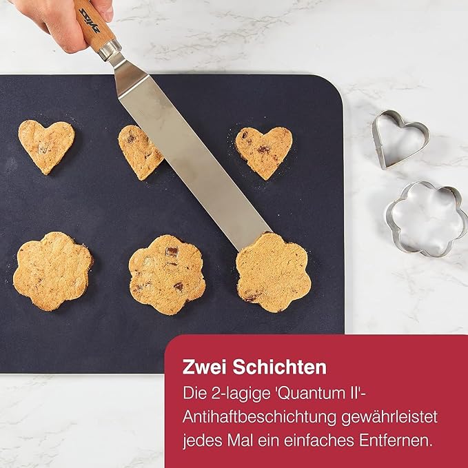 Zyliss E980192 Non-Stick Baking Sheet | Carbon Steel | Dark Blue | Baking Tin/Bakeware/Roasting | Dishwasher Safe | 5 Year Guarantee