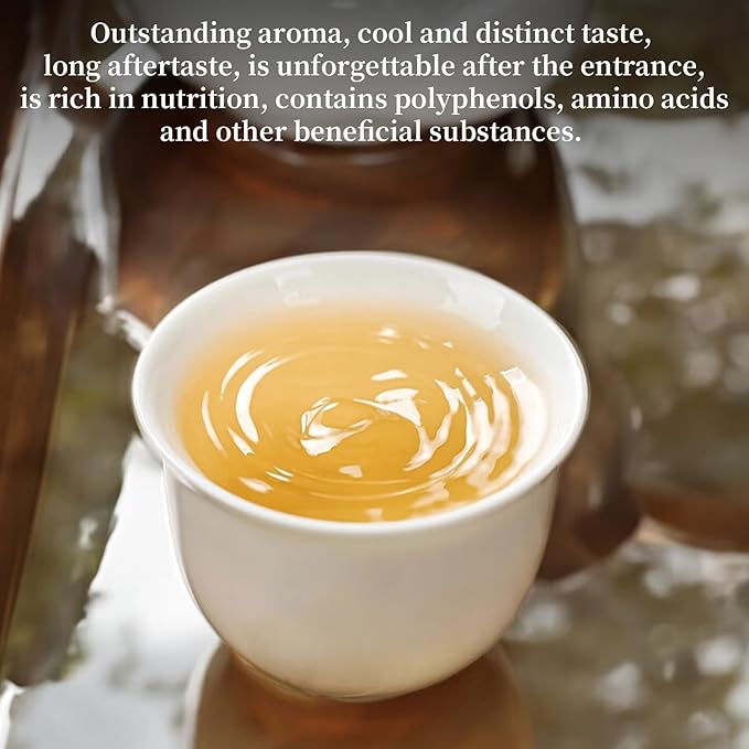 XIXICHA White Peony Tea White Tea Loose Leaf Pai Mu Dan Chinese Tea Peonies Low Caffeine Light & Mild & Smooth Taste 3.52oz/100g 白茶 白牡丹茶