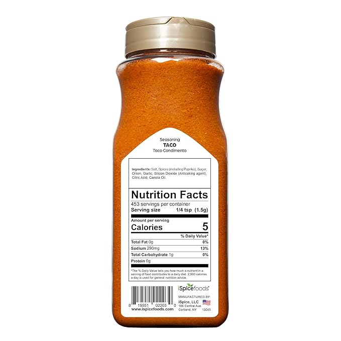 iSpice | Taco Seasoning | 24 oz | Bulk Size | Mixed Spices & Seasonings | Kosher