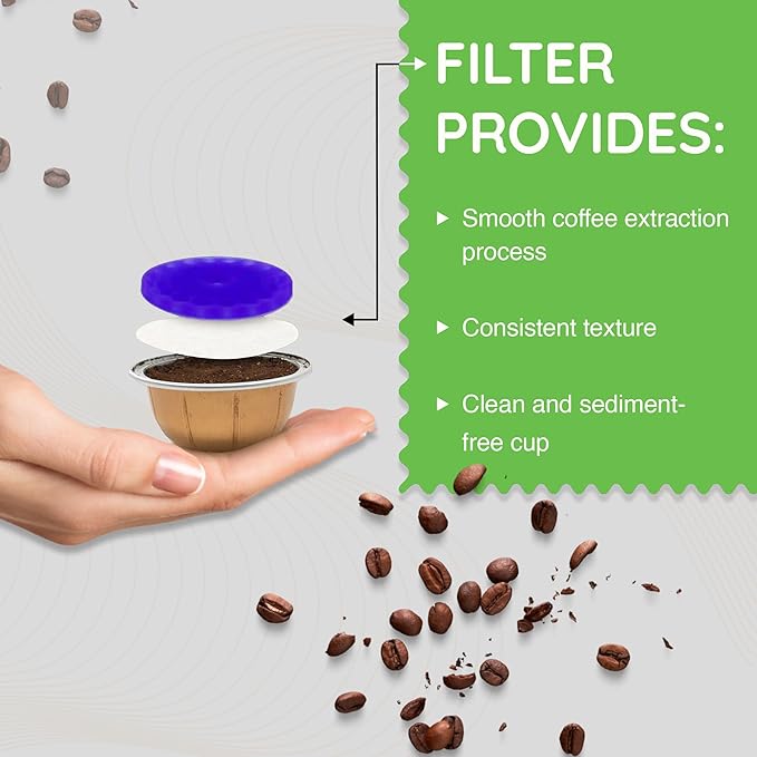 My-Cap Reusable Coffee Capsule Caps & Lid Set - Compatible with Nespresso Vertuo Pods - Reusable, Food Grade & BPA Free Coffee Pod Cap & Lid - Reuse & Reseal your Nespresso Vertuo Capsules