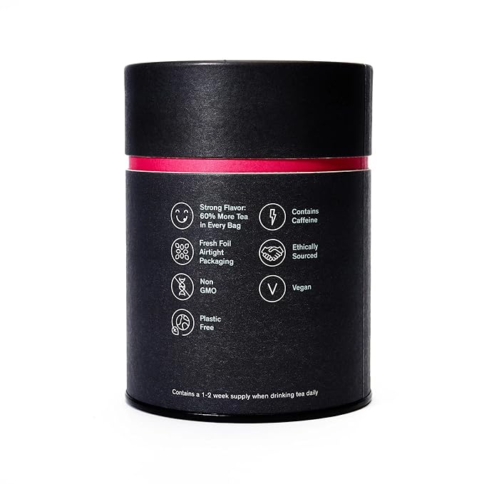 August Uncommon Low Country Bourbon Sugar Black Tea ??Vegan, Non-GMO Loose Tea Leaves ??Energize Your Day with Southern Wild Flavor in a Convenient Can with 15 Plastic-Free Bags