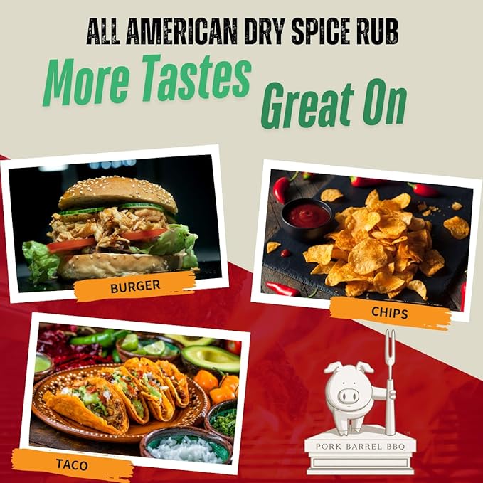 Pork Barrel BBQ All American Seasoning & Rub (2 Pack, 22 oz) – Sugar-Free, Keto, Gluten-Free, No MSG – Ideal for Smoking, Grilling & Cooking Beef, Chicken, Pork & Seafood