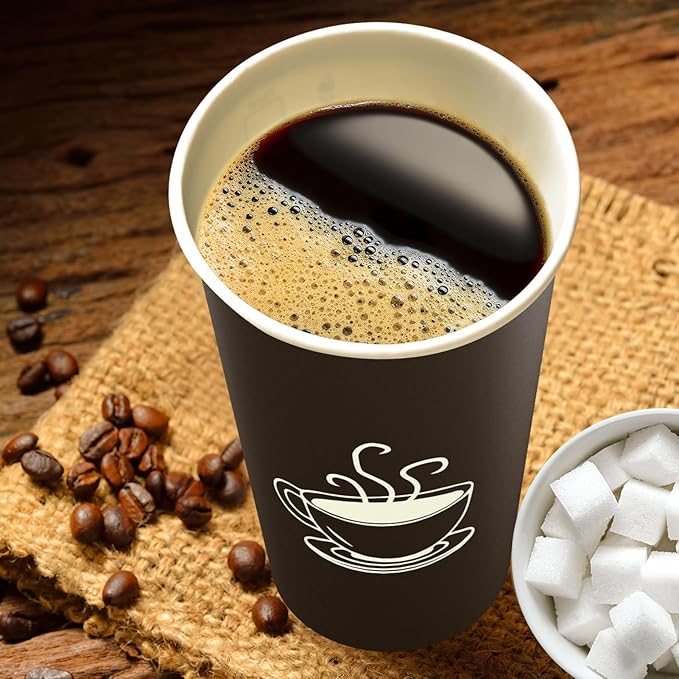 16 oz Paper Coffee cups, 210 Count, Disposable Drinking Cups for Parties, Office Use, and Everyday Needs