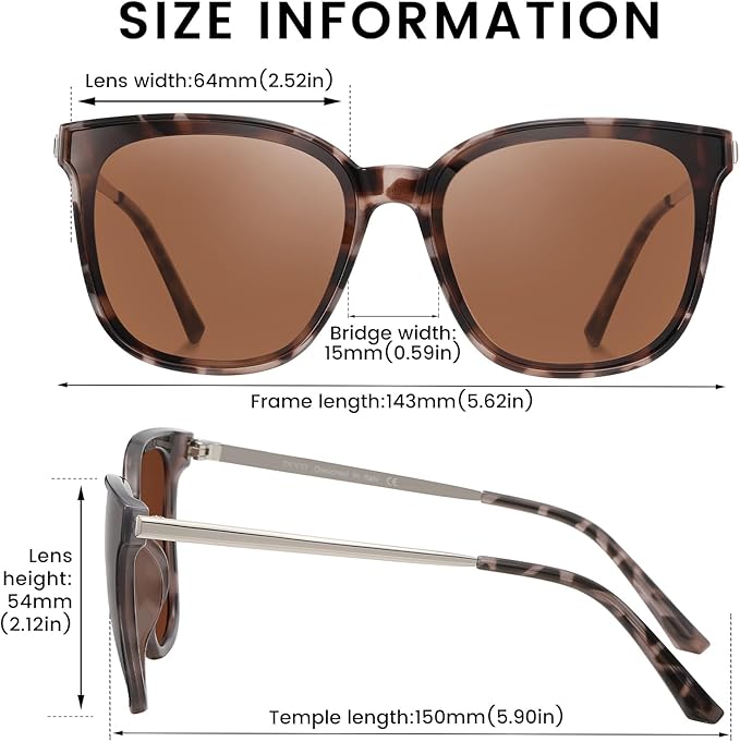 DUCO Oversized Polarized Sunglasses Womens Trendy Mirrored Shades Retro Round Vintage Light Weight UV400 Sun Glasses W016