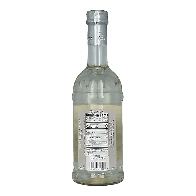 Colavita Wine Vinegar - Chardonnay Wine Vinegar, Premium Quality, Naturally Aged in Wooden Barrels, 17 Fl Oz Bottle