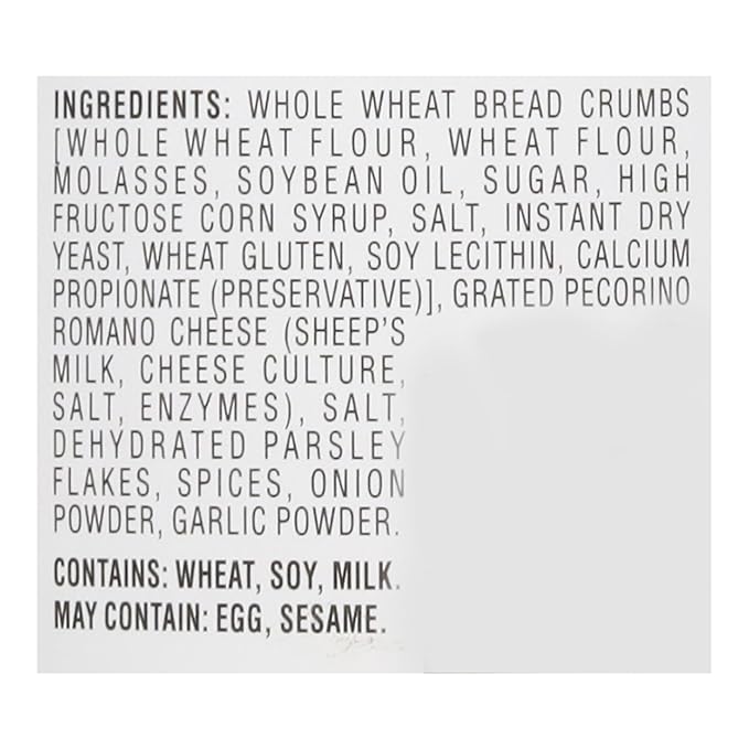 4C Premium Bread Crumbs, Whole Wheat Seasoned with Pecorino Romano Cheese 1 Pack, Flavorful Crispy Crunchy, Value Pack