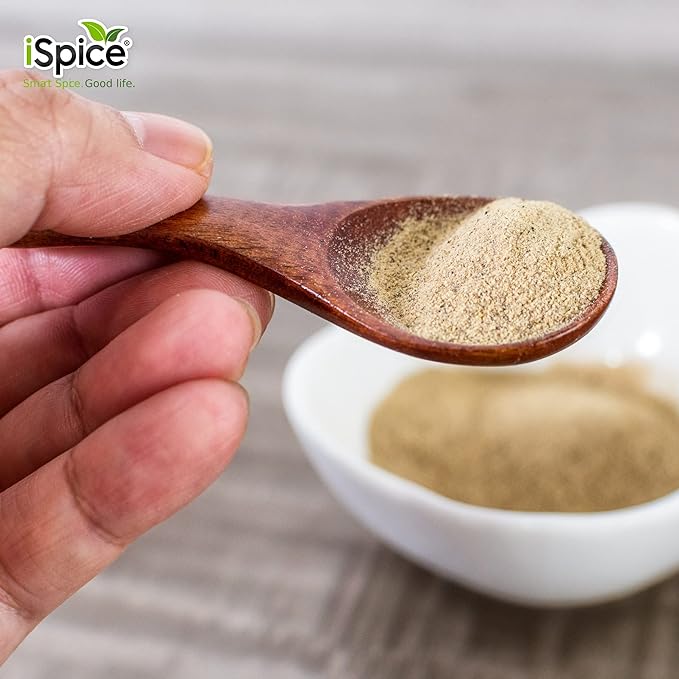 iSpice Ground White Peppers Spices and Seasonings For Cooking, 5.6 Ounce White Peppercorns Seasoning, Fine Ground And Gluten Free Ground pepper white Seasoning (158g)