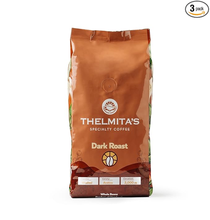 2.25 lbs ??Dark Roast ??3 bags ??Dark Roast, Honduran Coffee, Whole Bean ??Single Origin, Single Estate, Specialty Beans ??Intense Flavor with Rich Creamy, Nutty, Smooth Chocolate Notes and Low-Acid ??Freshly Roasted, Yearly Harvested