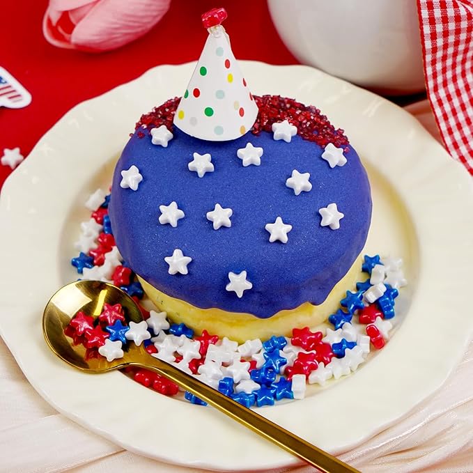 Patriotic Sprinkles, 4th of July, Red White Blue Sprinkles for Cake Decorating, 110g/3.88oz, Cupcake Decoration, Ice Cream Toppings