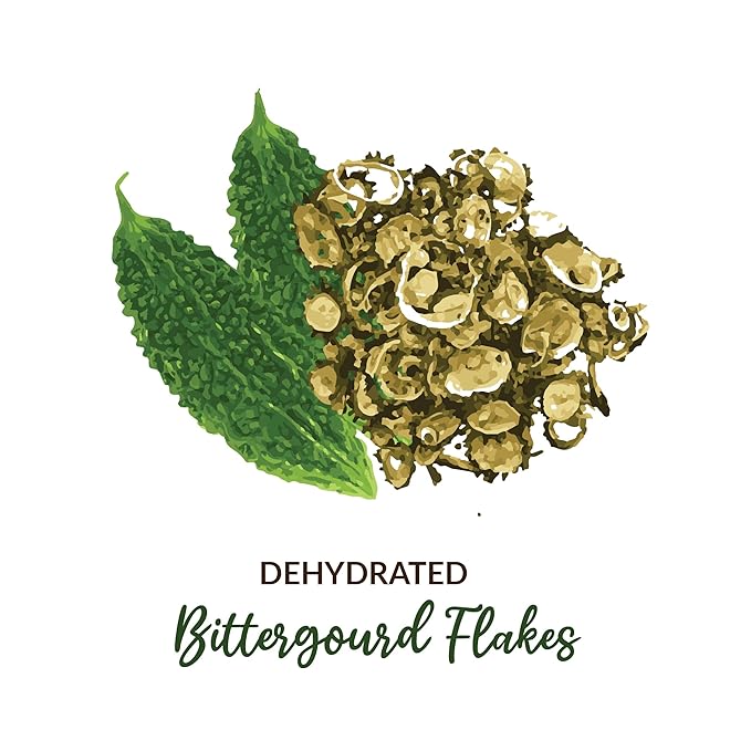 SHROOTS Dehydrated Bittergourd Flakes Pure Vegetarian Gluten-Free No Added Salt Easy Cooking Essential Machine Dried Vegetables with Natural Aroma Ideal for Soup or Everyday Meals 1.06 oz, Pack of 1
