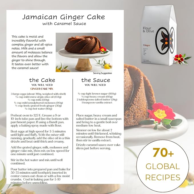 Flour & Olive ??Award Winning Gourmet Ginger Olive Oil Cake Baking Mix
