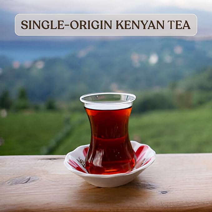 Akina Single-Origin Strawberry Black Tea Bags | 100% Naturally Flavored Fruit Tea, Kenyan Origin, Gourmet (20 Envelope Sachets, 40g)