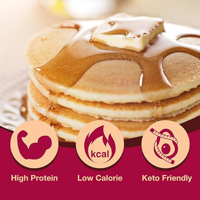 ProtiDIET Naturally Flavored Protein Pancake Mix - Low Fat High Protein Snacks - Nutrient-Rich Pancakes for Breakfast - Perfect On-the-Go Pancakes - 7 Pancake Mix Packets Per Box