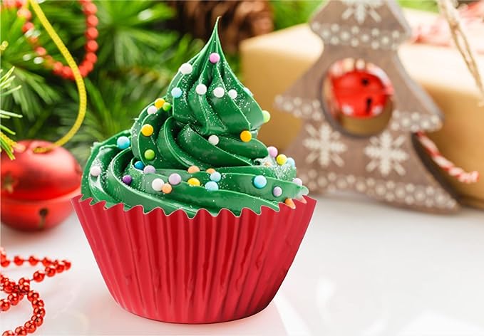 Red-Foil Cupcake Liners Standard Baking Cupscake For Wedding Baby shower Birthday Party(Pack of 100) ??"<div>