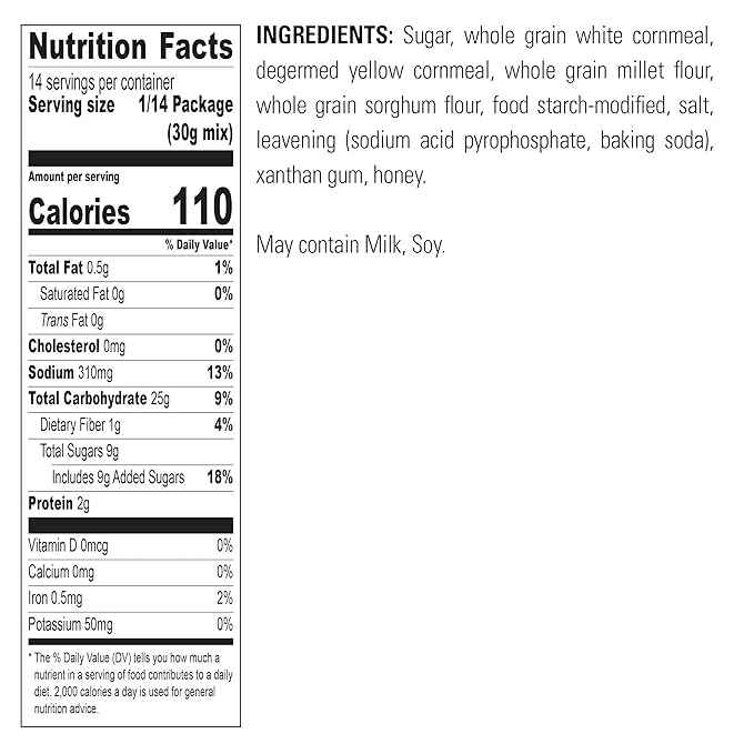 Krusteaz Gluten Free Baking Mix Variety Pack, 1 Cinnamon Swirl Cake Mix, 1 Double Chocolate Brownie Mix, 1 Wild Blueberry Muffin Mix, 1 Honey Cornbread Mix, (4 CT)