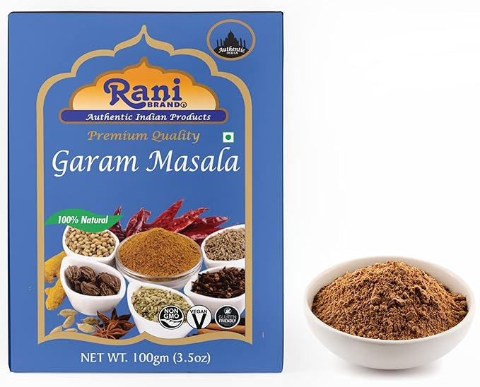 Rani Garam Masala Indian 11-Spice Blend 3.5oz (100g) Box Spice ~ All Natural, Salt-Free | Vegan | No Colors | Gluten Friendly | NON-GMO | Indian Origin