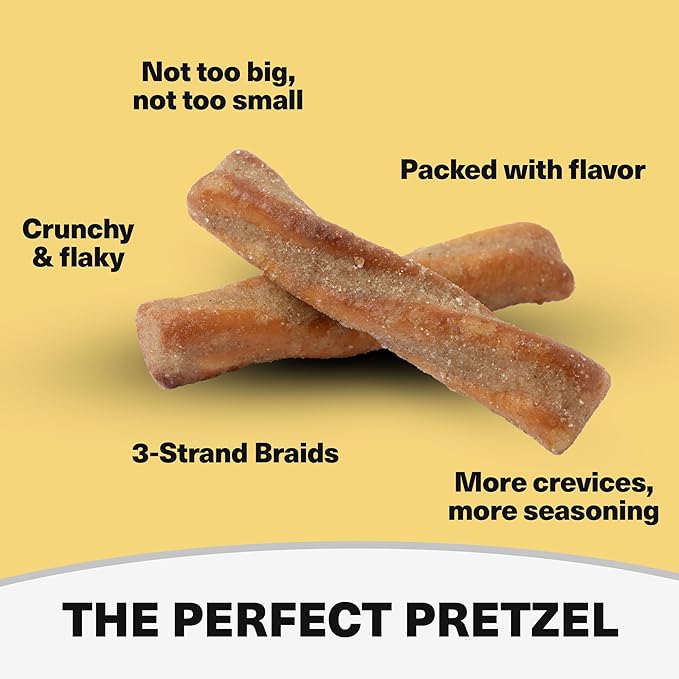 Wicked Twists Honey Mustard Seasoned Pretzels Twists 5.5 oz (3 Pack) Snack Pretzel Sticks Rods, Bold Flavor Snack, Resealable Fresh Pack, Baked Crunch, Party & School-Ready