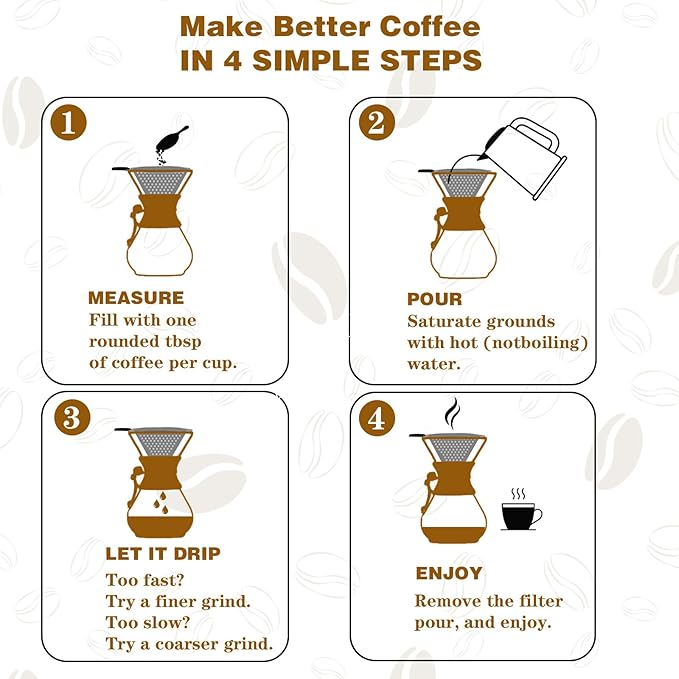 Pour Over Coffee Maker with Reusable Stainless Steel Drip Filter, Lead-Free Borosilicate Glass Coffee Carafe with Modern Wooden Collar for 1-6Cup, Circular Clear (800ml/27oz)