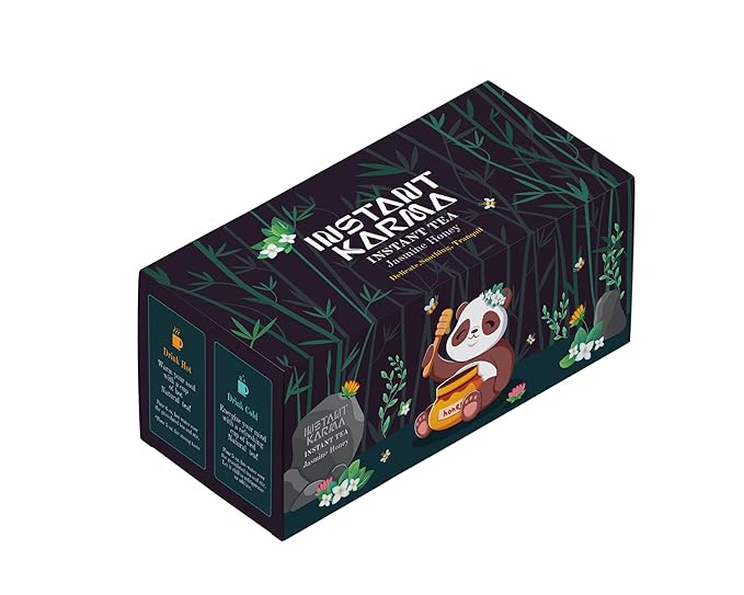 Instant Karma Tea ??Jasmine Honey Instant Tea | All-Natural, Lightly Caffeinated, No Added Sugar | Soothing & Aromatic Herbal Tea ??20 Sachets (Jasmine Honey)