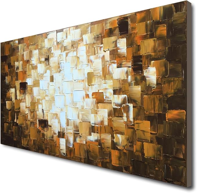 Textured Abstract Oil Paintings on Canvas Modern Art Decor for Wall