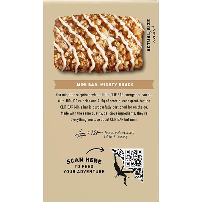 CLIF BAR Minis - White Chocolate Macadamia Nut Flavor - Made with Organic Oats - 4g Protein - Non-GMO - Plant Based - Snack-Size Energy Bars - 0.99 oz. (20 Pack)