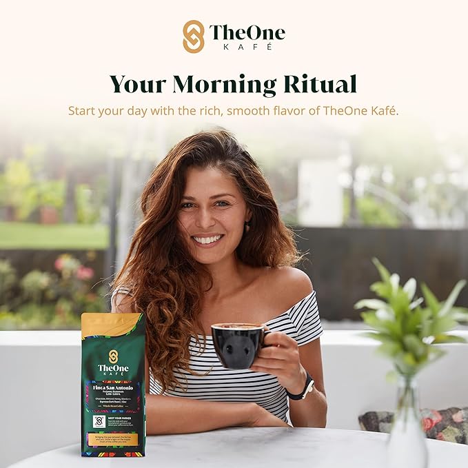 TheOne Kafé Guatemala Dark Roast Whole Bean Coffee ??Organic, Single Origin, Premium Specialty Coffee, Ethically Sourced, Smooth & Rich Flavor ??Fresh Roasted for Espresso, Drip, Pour Over ??12 oz