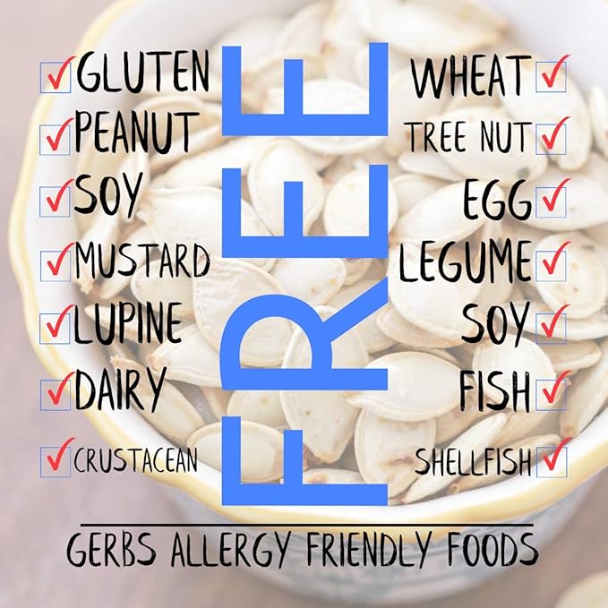Lightly Sea Salted Pumpkin Seeds in Shell by Gerbs - 4 LBS - Top 11 Food Allergen Free & Non GMO - Vegan & Kosher – Premium Whole Roasted Pepitas – COG USA