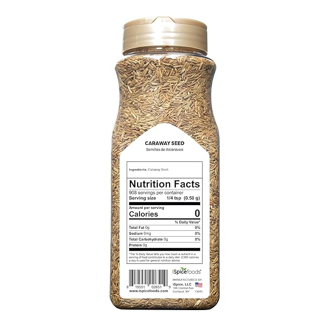 iSpice | Caraway Seed | 16 oz | Bulk Size | Gourmet Spice | Kosher