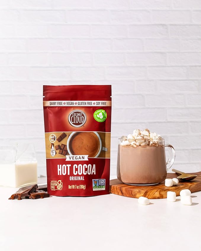 Coconut Cloud: Dairy-Free Instant Hot Cocoa Mix | Vegan, Natural, Delicious, Creamy Plant Based Chocolate (Made in Colorado from Premium Coconut Milk Powder), 7 oz