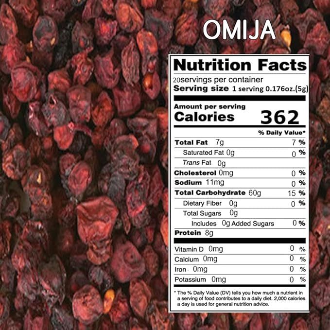 GAGOPA Dried Schisandra Berries (Omija) ??100% Korean Five Flavor Berry, Tart & Refreshing Herbal Tea Ingredient, Caffeine-Free, 100g Pack
