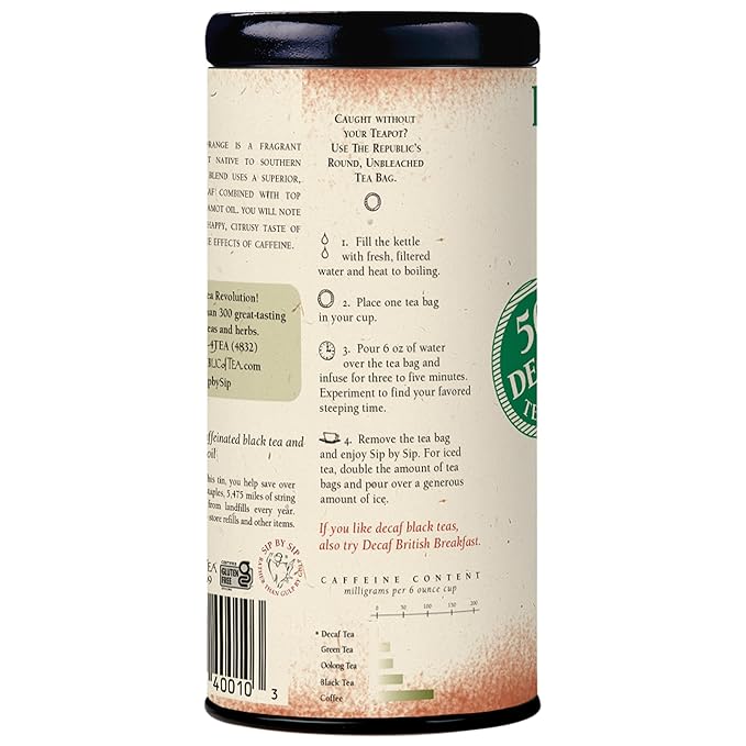 The Republic of Tea - Earl Greyer Decaf Tea, 50 Count