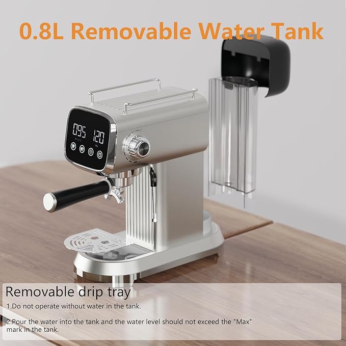 Espresso Machine with Steam Milk Frotherç«?0 Bar Expresso Coffee Machines for Home-Espresso Maker with 27 oz Water Tank-Barista Coffee Maker for Americano Cold Brew Latte Cappuccino