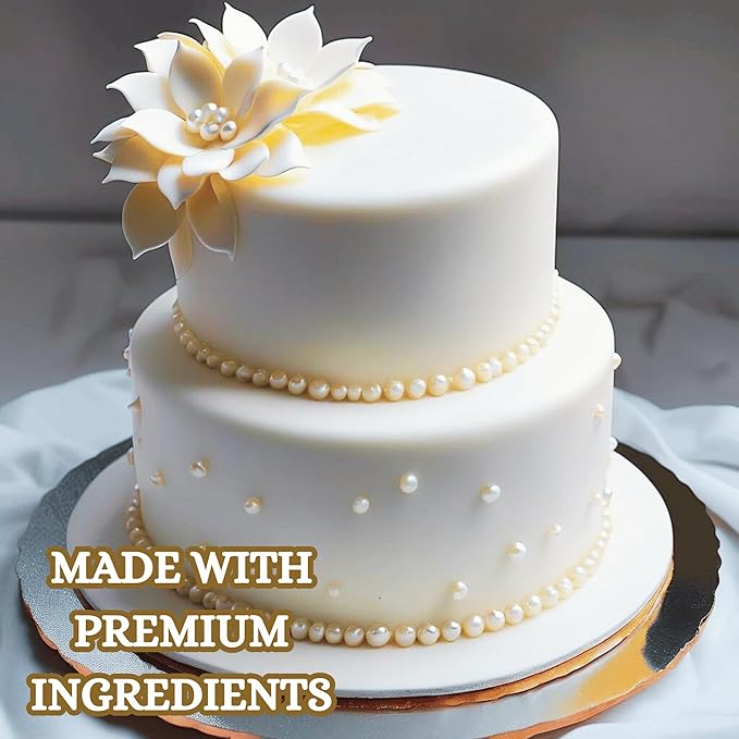 Confect Lumniscent Pearl Fondant | Chefs Choice Fondant for Christmas Cake Decorating | Edible Fondant For Cake | Lumniscent Pearl Metallic Fondant | Vegan, Gluten-Free, Nut-Free, Palm Oil-Free ??8.8 Oz