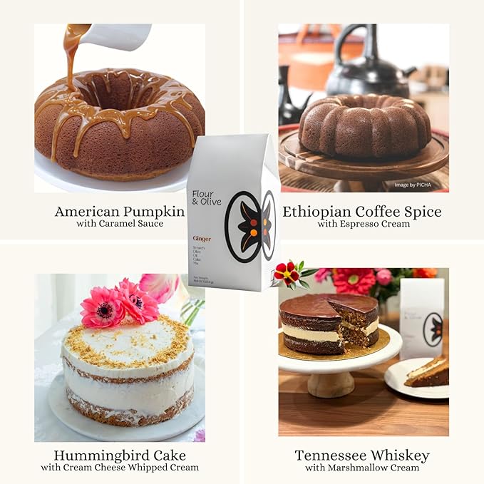 Flour & Olive ??Award Winning Gourmet Ginger Olive Oil Cake Baking Mix