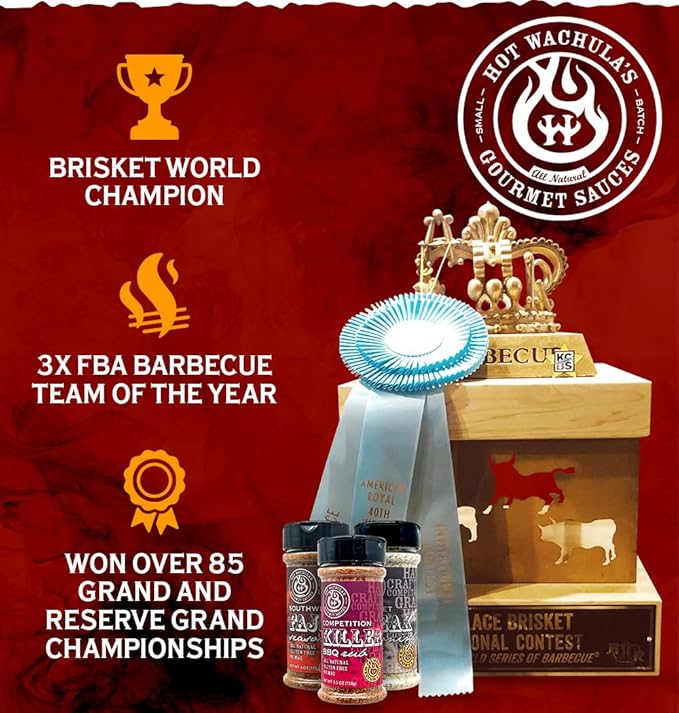 Hot Wachula?™s Killer Rub | Ultimate BBQ Rub Seasoning for Smokers and Pitmasters | World Champion Barbecue Seasoning for Smoking & Grilling | Great for for All Meats and Seafood | All Natural | No Added Fillers | No Silica Dioxide | No MSG | Gluten Free
