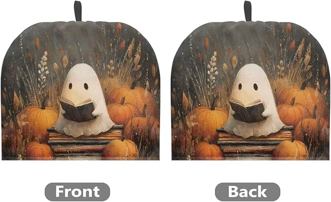 Halloween Tea Cozy for Teapot Cute Pumpkin Ghost Tea Kettle Cover Tea Pot Kitchen Decorative with Handle Dust Cover for Keeping Warm Can Hung and Folded