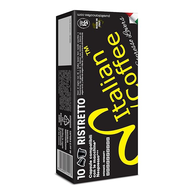 Italian Coffee for Espresso Lovers capsules compatible with Nespresso Original Line machines (Ristretto Regular, 400 Count (Pack of 1))