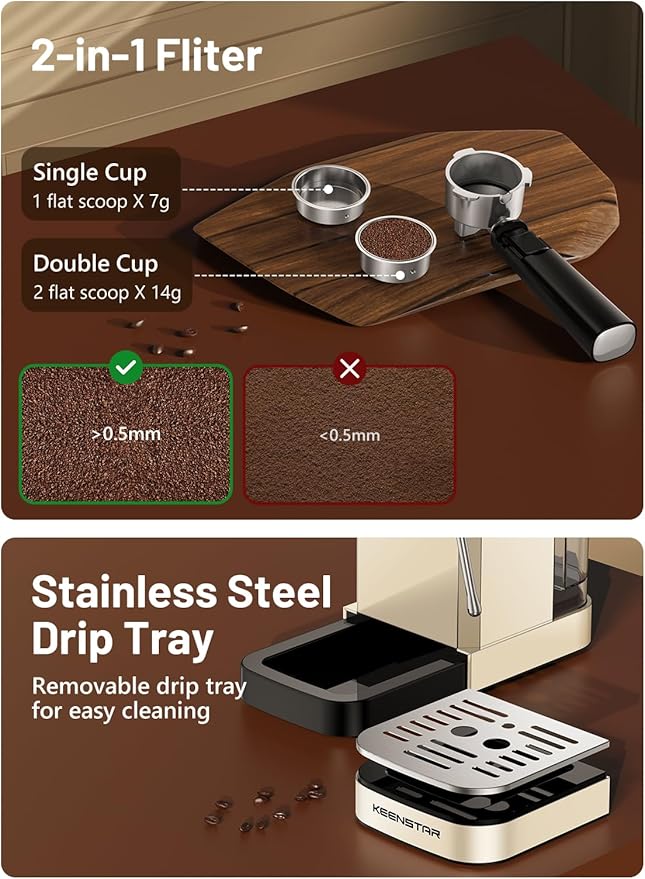 20Bar Espresso Machine with Rapid Cold Brew, Hot & Iced Coffee Machine, Espresso Maker with Milk Frother Steam Wand, Touch Screen with 40oz Water Tank for Latte, Cappuccino, Gift