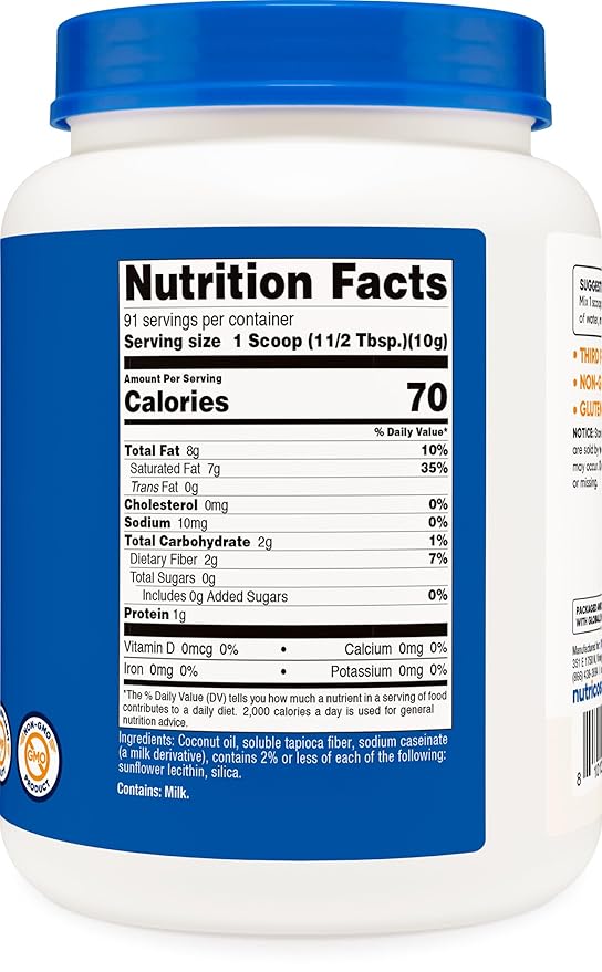 Nutricost Coconut Oil Powder 2 LBS (90 Servings) - Non-GMO And Gluten-Free - Premium Quality