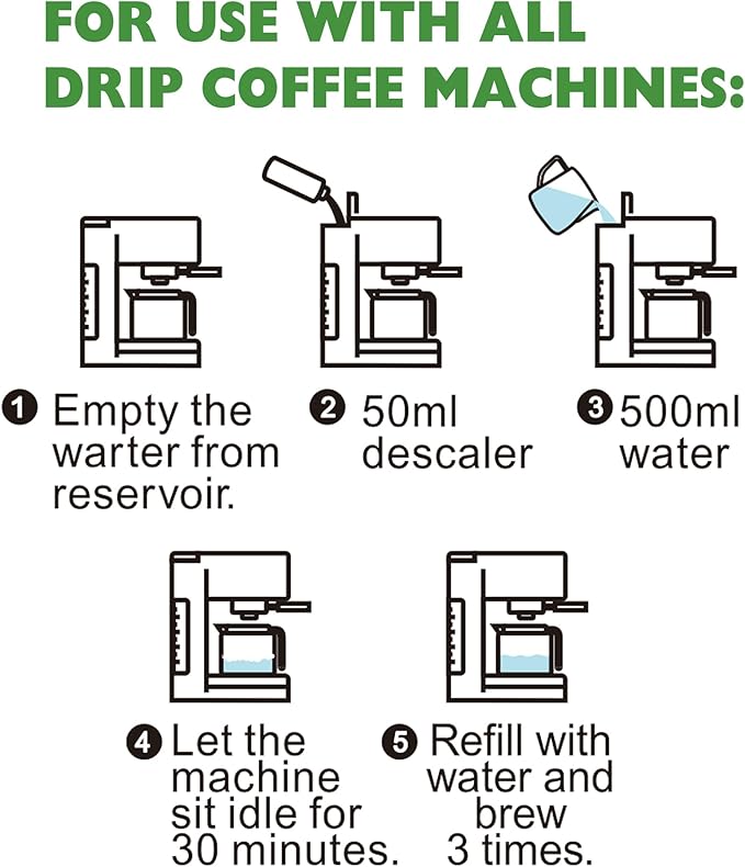 Coffee Maker Descaler, Universal Descaling Solution For Coffee Makers & Espresso Machines,Coffee Maker Cleaner And Descaler, Limescale Remover