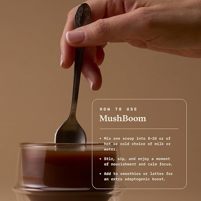Ultra Life Sport - MushBoom Organic Mushroom Coffee Alternative Drink - 30 Servings 7 Mushroom Cacao Blend - Cordyceps, Lion’s Mane, Chaga, Maitake, Shiitake, Reishi & Turkey Tail - Caffeine Free
