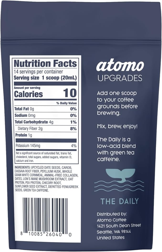 The Daily Starter Kit (14 Servings) Functional Coffee Upgrade ??Brews with Your Coffee (Not Instant) ??Animal-Free Collagen, Lion???Mane, Prebiotic Fiber, Lower Acidity & Green Tea Caffeine