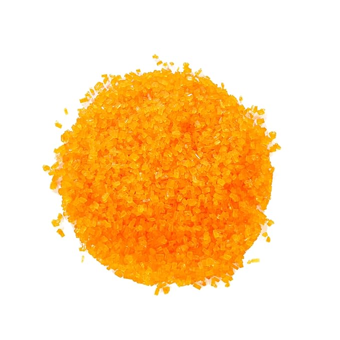 Bakerpan Sugar Sprinkles for Baking - 7 Ounce Orange Decorating Sugar Crystals for Cookies, Cake Pops, Ice Cream (Made in USA)